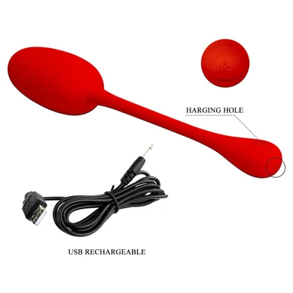 Pretty Love Knucker — Ou Vibrator Roșu, 12 Moduri Roşu