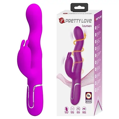 Pretty Love Laursen – Vibrator curbat Reîncărcabil 7+4, Mov