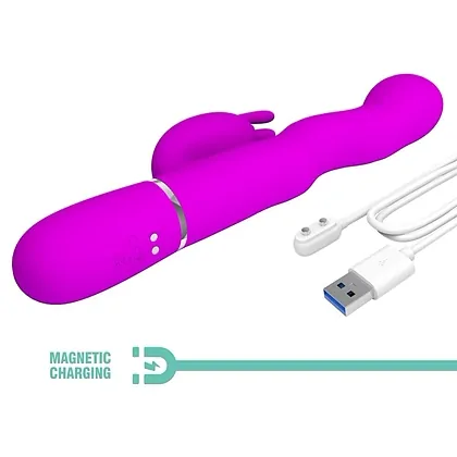 Pretty Love Laursen – Vibrator curbat Reîncărcabil 7+4, Mov