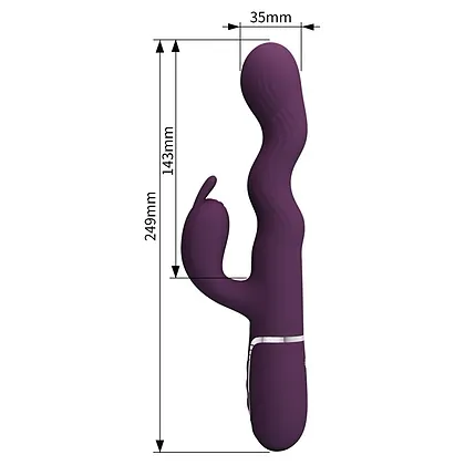 Pretty Love Laursen Purple II - 7+4 Moduri, Reîncărcabil