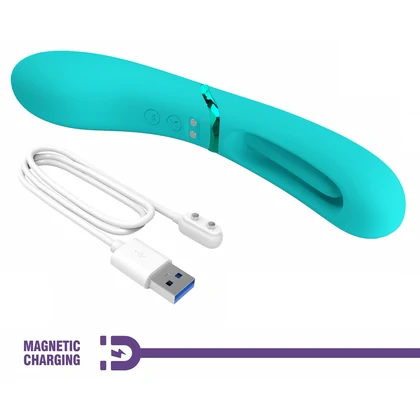 Pretty Love Lexie – Vibrator Punct G, 7+4 Moduri, USB Albastru