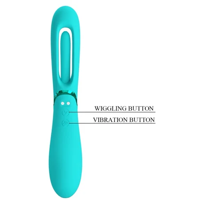 Pretty Love Lexie – Vibrator Punct G, 7+4 Moduri, USB Albastru