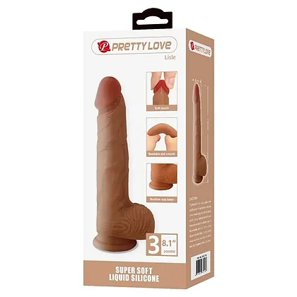 Pretty Love Lisle 8.1 Dildo Din silicon cu Bază Ventuză
