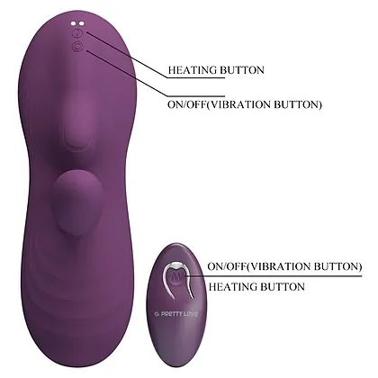 Pretty Love Luka - Pad vibrator din silicon ergonomic