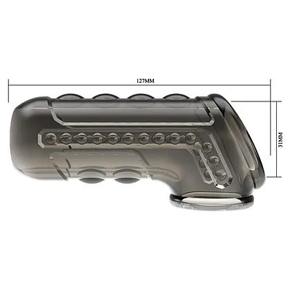 Pretty Love Manșon Texturat TPE — Soft și Waterproof Gri