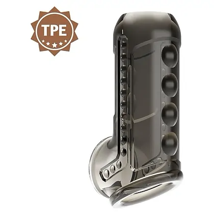 Pretty Love Manșon Texturat TPE — Soft și Waterproof Gri