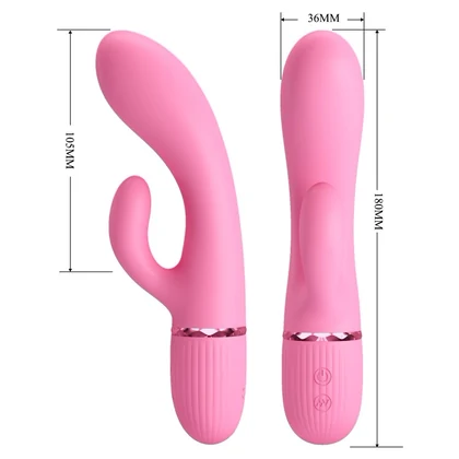Pretty Love Marski Pink - Vibrator Rabbit 10 Funcții, USB Roz