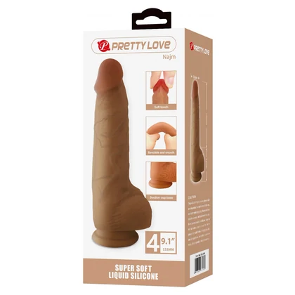 Pretty Love Najm 23.2cm – Realism Tactil și Ventuză Pentru Fixare