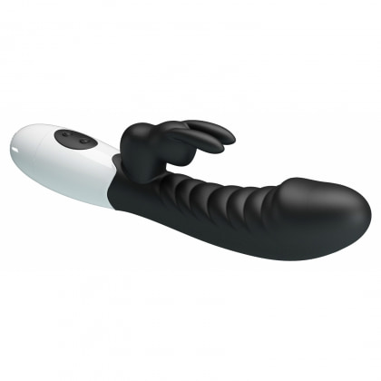 Pretty Love Naughty Bunny – Dublu Stimulator, 30 Moduri Negru