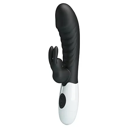 Pretty Love Naughty Bunny – Dublu Stimulator, 30 Moduri Negru
