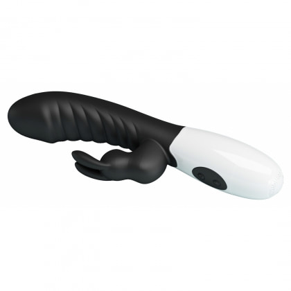 Pretty Love Naughty Bunny – Dublu Stimulator, 30 Moduri Negru