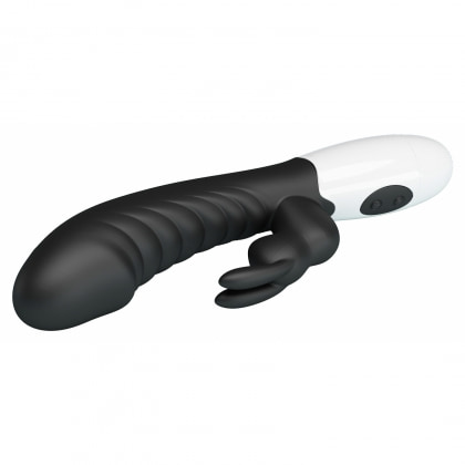 Pretty Love Naughty Bunny – Dublu Stimulator, 30 Moduri Negru