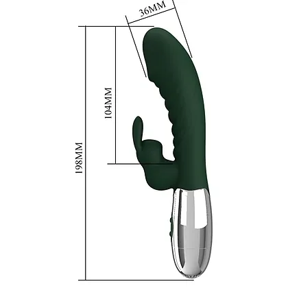 Pretty Love Naughty Bunny Green - 30 Moduri Stimulator Dublu