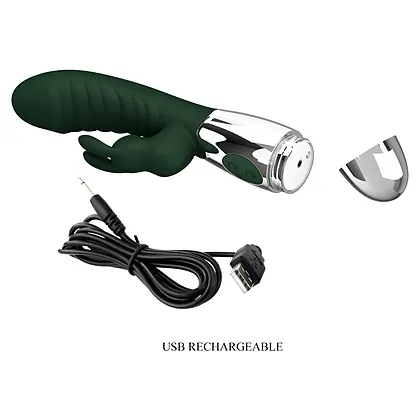 Pretty Love Naughty Bunny Green - 30 Moduri Stimulator Dublu