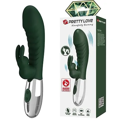 Pretty Love Naughty Bunny Green - 30 Moduri Stimulator Dublu