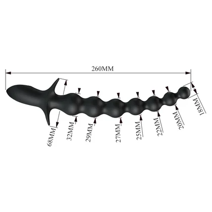 Pretty Love Plug Anal Vibrator 10 Funcții Reîncărcabil Negru