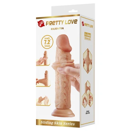 Pretty Love Quentin – Dildo Realist 18,4 cm, Piele Glisantă