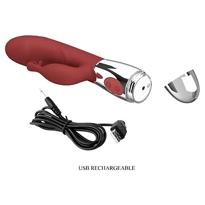 Pretty Love Rasmussen — Stimulator Dual, 30 Moduri (Roșu)