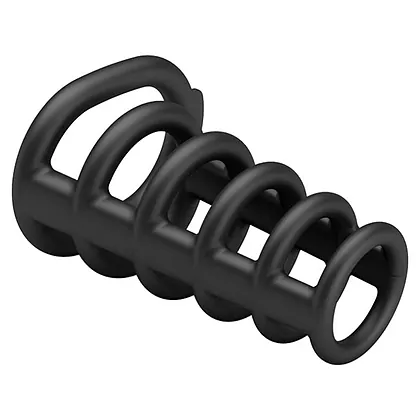 Pretty Love Rodrigo – Inel Erecție silicon, 6 Inele Negru