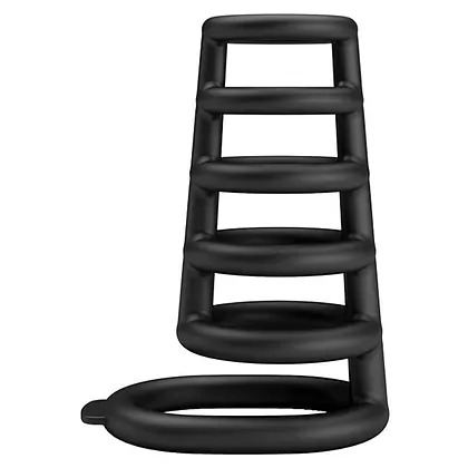 Pretty Love Rodrigo – Inel Erecție silicon, 6 Inele Negru