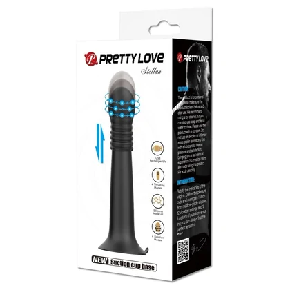 Pretty Love Stellan Vibrator 4 împingeri 4 Rotații Negru