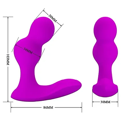 Pretty Love Terrance — Vibrator Anal Flexibil, 12 Moduri