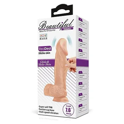 Pretty Love Zebulon — Dildo Realist 19,4 cm cu Ventuză