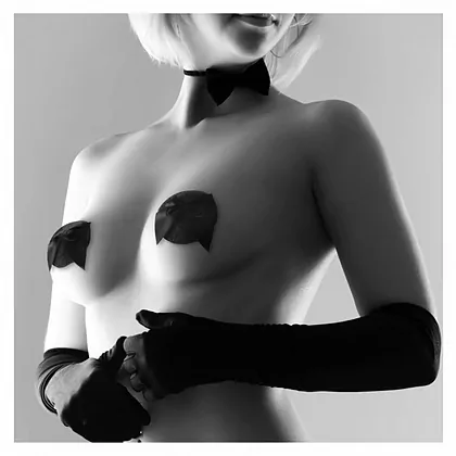 Accesoriu Sfârcuri Burlesque Glitter Negru