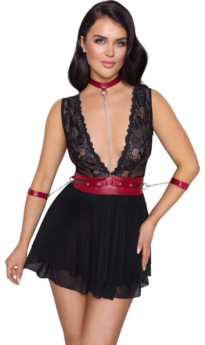 Babydoll Cottelli Collection Anya Negru S