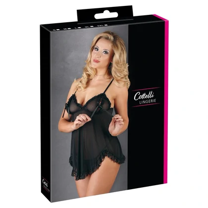 Babydoll Cottelli Collection Ruffles Negru M
