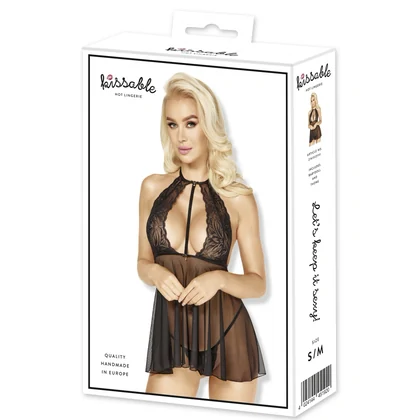 Babydoll Kissable Aurelia Negru S-M