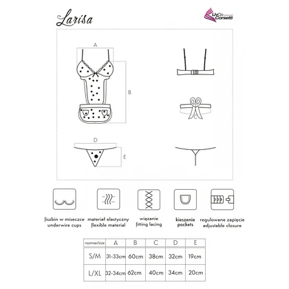 Babydoll LivCo Larisa Negru L-XL