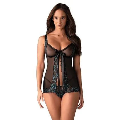 Babydoll Obsessive Chemise Negru S-M