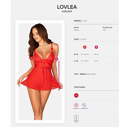 Babydoll Obsessive Lovlea Roșu S-M