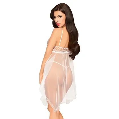 Babydoll Penthouse Kinslee Alb S-M
