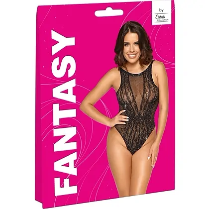 Body Cottelli Fantasy, Strasuri All-over — S-L, Negru S-L