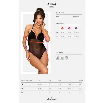 Body Obsessive Alifini Negru S-M