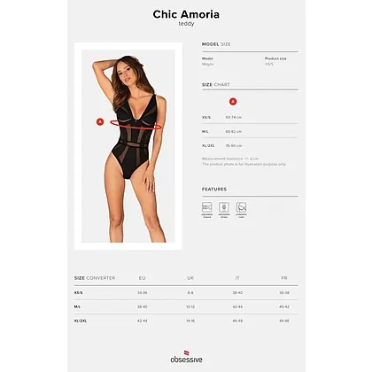 Body Obsessive Chic Amoria Negru XS-S