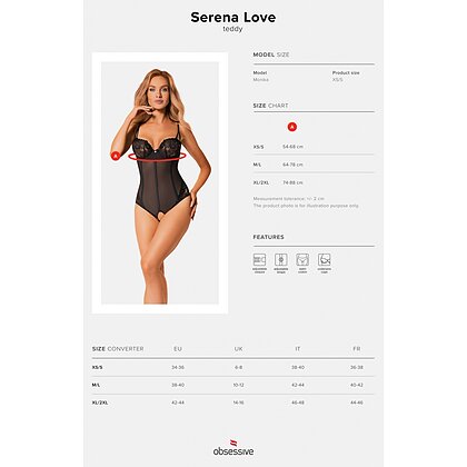 Body Obsessive Serena Love Negru XS-S