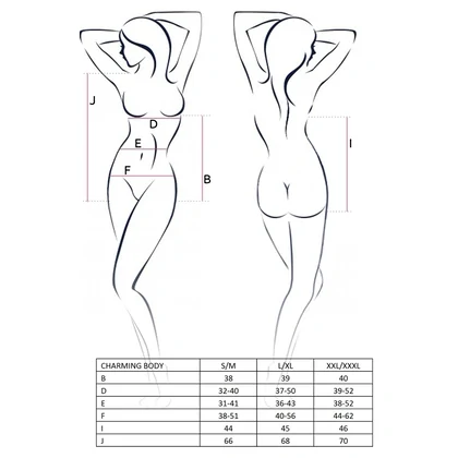 Body Passion Charming Negru L-XL