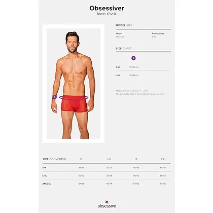 Boxeri Obsessive Obsessiver Roșu L-XL