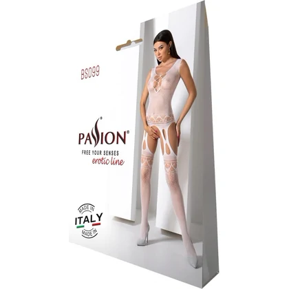 Catsuit Passion BS099 Alb S-L