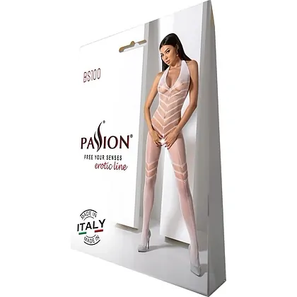 Catsuit Obsessive BS100 Alb S-L