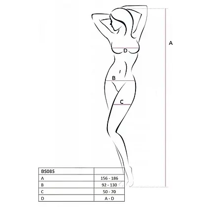 Catsuit Passion BS075 Negru S-L