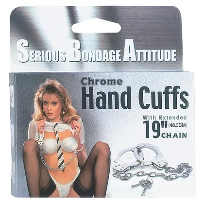 Cătușe Metalice Cu Lanț Argintiu