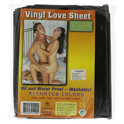 Cearșaf Din Vinil Pentru Iubire Udă Negru