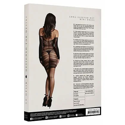 Chemise Le Desir Long Sleeved Mini Dress Negru S-L