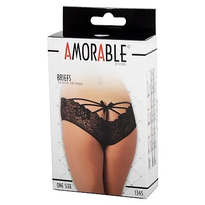 Chilot Amorable Ariella Brief Negru S-L
