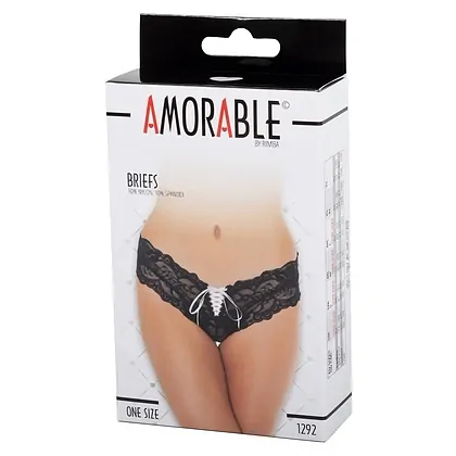 Chilot Amorable Brief Jayleen Negru S-L