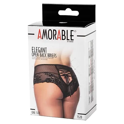 Chilot Amorable Open Back Negru S-L